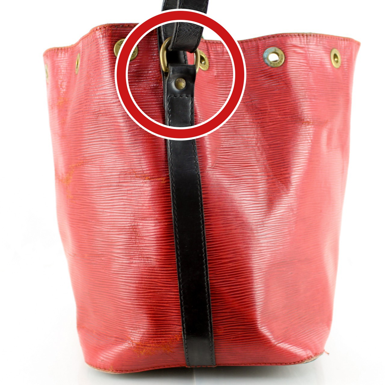 ルイヴィトン エピ プチノエ バイカラー カスティリアンレッド×ノワール M44172 デートコード1